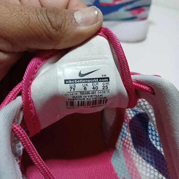 Nike Roshe One Flight Weight GS Blue/Pink 705486-401 Women Size 8.5 (283 Box 32) - Picture 6 of 9